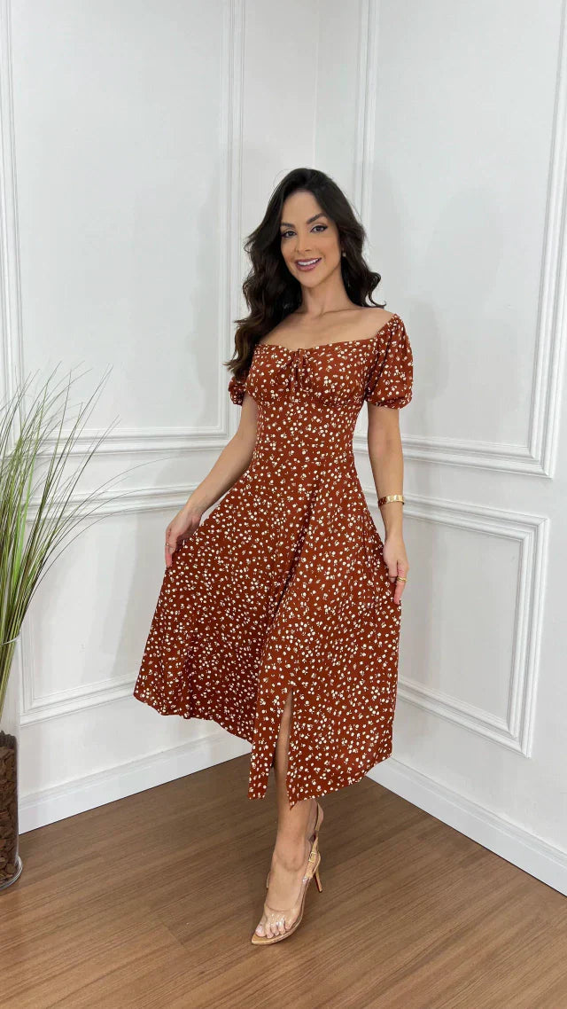 VESTIDO FLORAL SUZY MANGUINHA